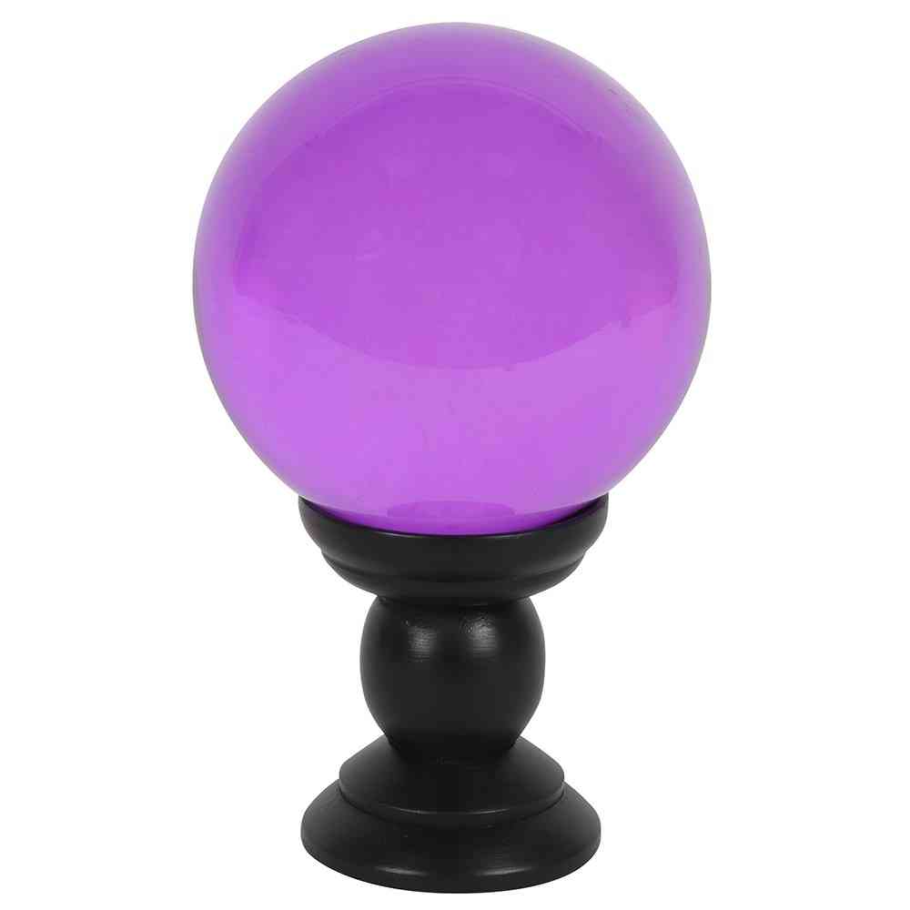 Something Different - Purple Large on Wooden Stand Crystal ball - Purple